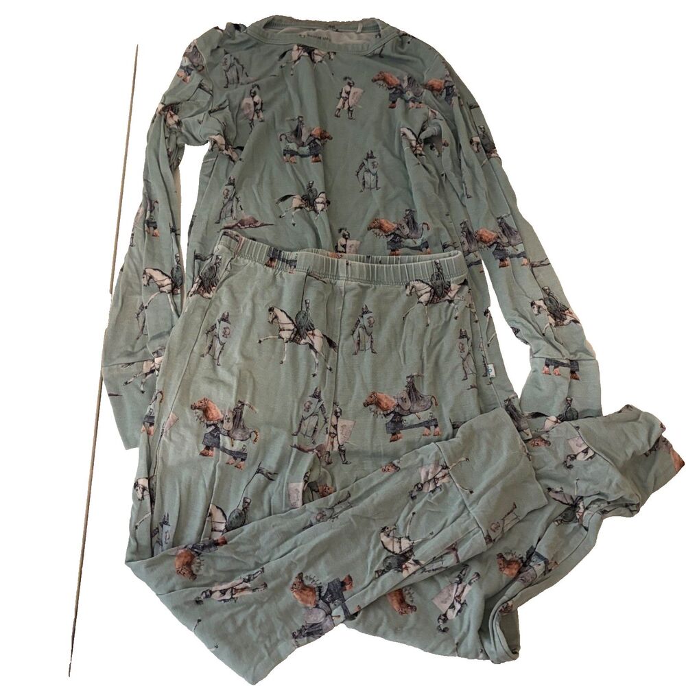 Posh Peanut Pajama Set 6 Years Long Sleeve Bamboo Horses Knights